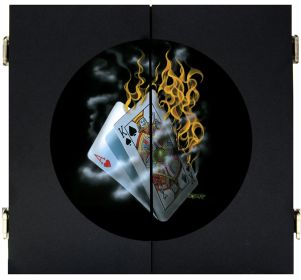 Dart Board Cabinet "BURNING BLACKJACK"