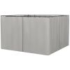 Outsunny 9.84' x 9.84' Universal Gazebo Sidewall Set with 4 Panel 40 Hook/C-Ring Included for Pergolas & Cabanas Light Gray