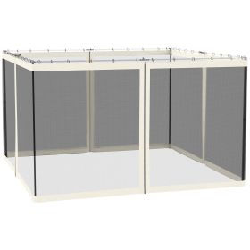 Outsunny 10 x 12 Mosquito Netting for Screen House Tent Zippered Outdoor Camping White