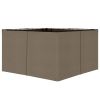 Outsunny 9.84' x 11.8' Universal Gazebo Sidewall Set with 4 Panels, Hooks/C-Rings Included for Pergolas & Cabanas, Brown