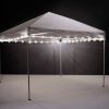 Outdoor Canopy LED Light String – 40 Ft Weather-Resistant Tent Lighting, Battery Operated, Cut-to-Fit – White