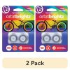 Orbit Color Morphing LED Bicycle Spoke Clip Lights, 2 Pack, Weather-Resistant, Easy Clip-On, 1" Width