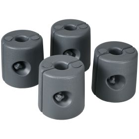Outsunny HDPE Tent Weights Set of 4 Canopy Anchors Fillable with Water or Sand 104LBS for Stability Outdoor Use