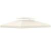 Outsunny Gazebo Replacement Canopy 13x10 ft Cream White 2-Tier UV Protection Top for Garden Patio