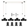 Outsunny 8PCS Pergola Kit, Pergola Brackets with 3-Way & 4-Way Corner Brackets for 4"x4" (Actual 3.6"x3.6") Lumber