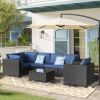 7 Pieces Outdoor Set Furniture Patio Furniture Sets Conversation Sets Balcony Furniture Outdoor Sectional for Outdoor Indoor Backyard Lawn Garden Porc