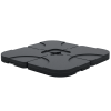 Outsunny Cantilever Patio Umbrella Base, 4-Piece Offset Stand, 158 lb Sand or 60L Water Capacity, Black