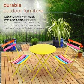 3-Piece  Set Folding Table and Chairs Patio