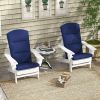 Outsunny Outdoor Chair Cushions for Adirondack Chair, Replacement Cushions with Ties, Seat & Back Cushion, Blue