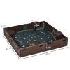 Outsunny Kids Outdoor Sandbox with Cover, Easy Assembly, Durable Garden Bed for Backyard Fun, Brown