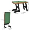 Soozier 38" Foldable Billiards Tabletop Game, Complete Pool Table Set for Family Fun, Includes Balls, Cues, Chalk, Brush, for Game Room