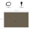 Outsunny 9.84' x 11.8' Universal Gazebo Sidewall Set with 4 Panels, Hooks/C-Rings Included for Pergolas & Cabanas, Brown