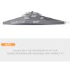 Outsunny 10' x 10' Gazebo Replacement Canopy 2 Tier Top UV Cover Pavilion Garden Patio Outdoor Dark Gray (TOP ONLY)