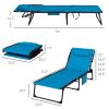 Outsunny Folding Chaise Lounge Chairs Set: Adjustable, Reclining, Outdoor Patio Furniture, Relaxation, Sky Blue|