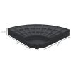 Outsunny 4 Pieces Round Patio Umbrella Base, Cantilever Offset Outdoor Umbrella Weights, 52 Liters Capacity Water or 112 lbs Capacity Sand Set, Black