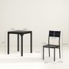 HOMCOM 3 Piece Dining Set, 23.5" Square Table with 2 Chairs, Space Saving for Small Apartment, Black