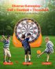 Inflatable Soccer Dart Board over 6 ft with 4 Kick Balls 12 Tennis Pump