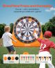 Inflatable Soccer Dart Board over 6 ft with 4 Kick Ball 6 Darts 6 Axe Pump