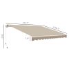 Outsunny 12' x 10' Retractable Awning, Manual Outdoor Sunshade Shelter for Patio, Balcony, Sunshade Canopy w/ Adjustable & Versatile Design, Beige