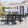 U-Style High-quality Steel Outdoor Table and Chair Set, Suitable for Patio, Balcony, Backyard.