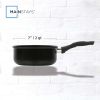 2 qt Non-Stick Aluminum Saucepan, Black