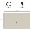 Outsunny 9.84' x 11.8' Universal Gazebo Sidewall Set with 4 Panels, Hooks/C-Rings Included for Pergolas & Cabanas, Beige