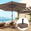 Outsunny Square Patio Umbrella Base Holder, Heavy Duty Outdoor Umbrella Stand Base, Filled Up to 55lbs with Stand or 44lbs with Water for Garden