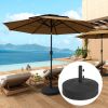 Outsunny Patio Umbrella Base Holder, Heavy Duty Outdoor Umbrella Stand Base, Filled Up to 66lbs with Stand or 55lbs with Water for Garden, Poolside