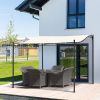 Outsunny Ivory Oasis 10x10 Outdoor Metal Pergola Gazebo Canopy Weather-Resistant