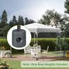 Outsunny HDPE Tent Weights Set of 4 Canopy Anchors Fillable with Water or Sand 104LBS for Stability Outdoor Use
