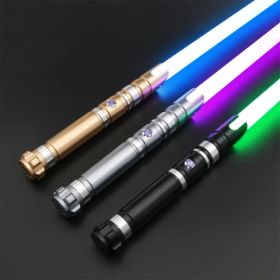 TXQSABER Force Heavy Dueling RGB / Neo Pixel Motion Control Lightsaber Infinite Colour Change Premium aluminium handle Jedi Sword Kids Toys (Version: Premium RGB, Color: TSK-E05-Black)