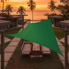 Artpuch Custom Size Dark Green Sun Shade Sail Triangle Canopy 185 GSM Durable Fabric UV Block Awning for Outdoor Patio Garden Backyard (Customized Ava (Color: Dark Green, size: 17'X28')