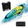 4DRC S5 Fast RC Boat 2.4 GHz 20+ MPH Racing Boats for Pools and Lakes,Remote Control, and  Rechargeable Boat Battery for Adults and Kids