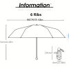 Travel Umbrella Compact Lightweight Portable Automatic Strong Waterproof Folding Umbrellas With 6 Rib Reinforced Auto Open Close UV Protection For Sun