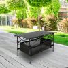 Adjustable - height Folding Table with Storage Bag. Durable Metal Tripod Base. Ideal for Beach, Picnic, BBQ & Patio. Lightweight